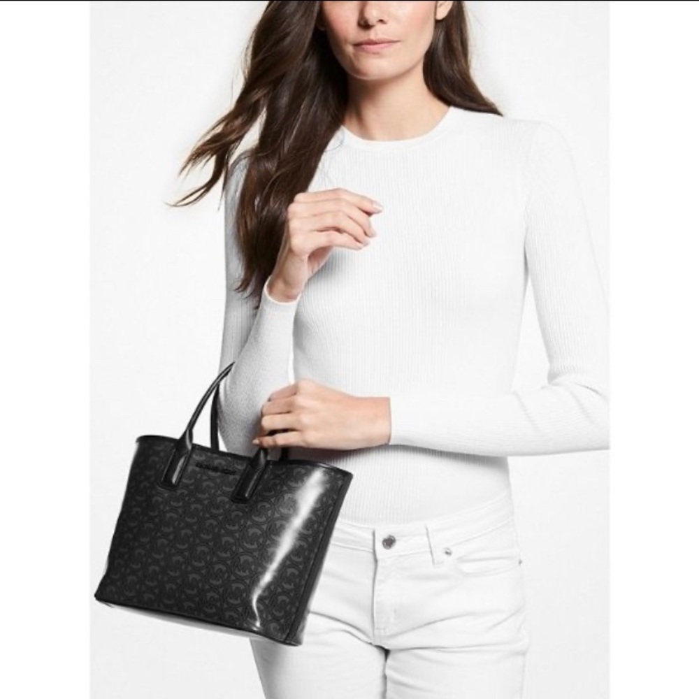 Michael Kors Jodie Small Logo Jacquard Tote Bag  NWT